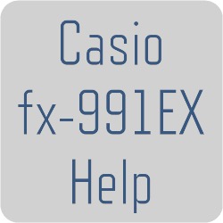 Casio fx-991EX Help